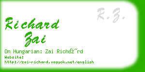 richard zai business card